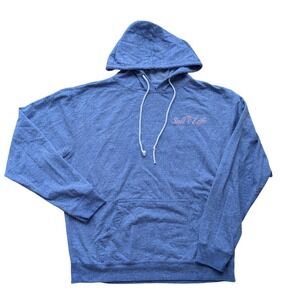 Salt Life Womens Blue Heathered Hoodie Another Day In Paradise Graphic Large